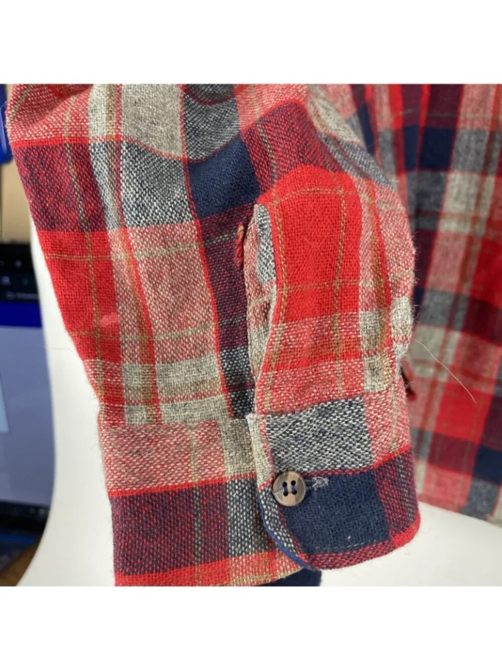 Vintage Polo Ralph Lauren Wool Flannel Shirt – Men’s XL Plaid Button-Down 90s - Picture 3 of 6